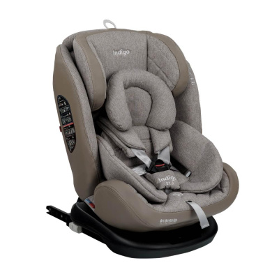 Автокресло Indigo Aero IsoFix бежевый лен 01